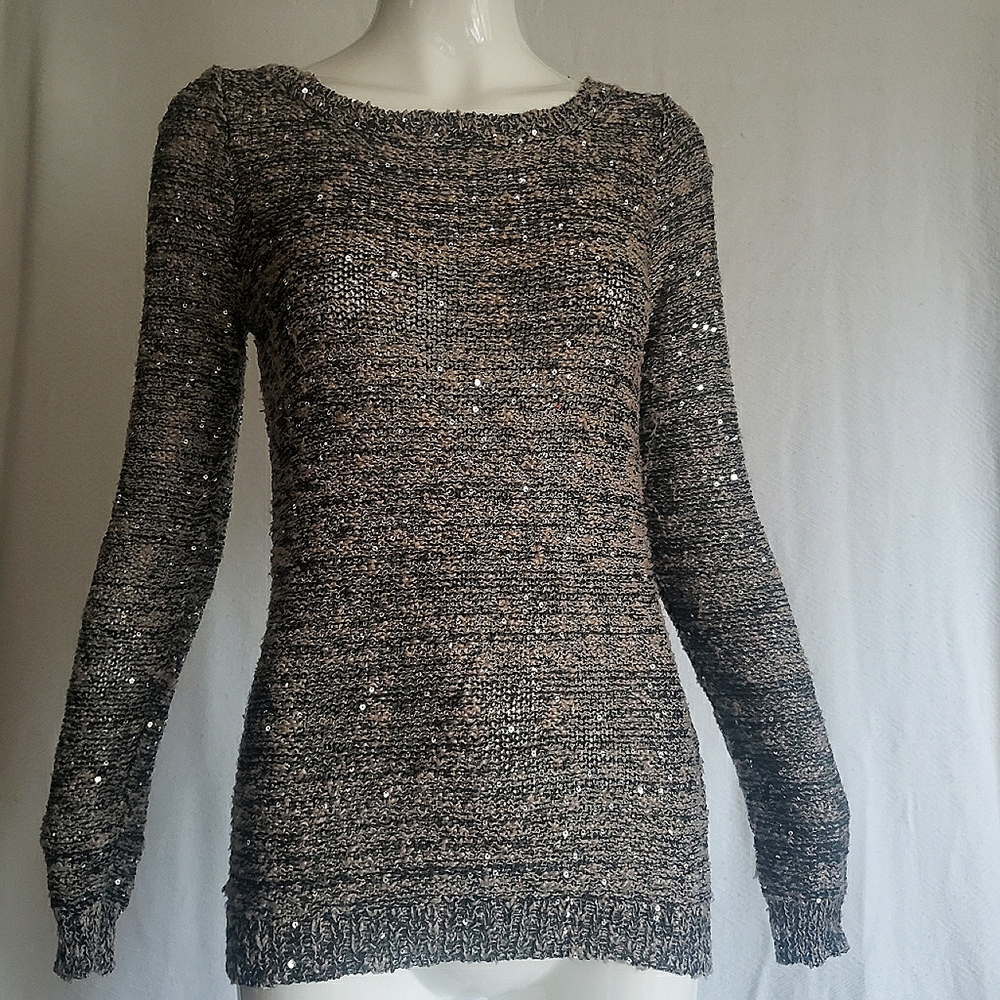Le Chateau Knit Sequin Sweater